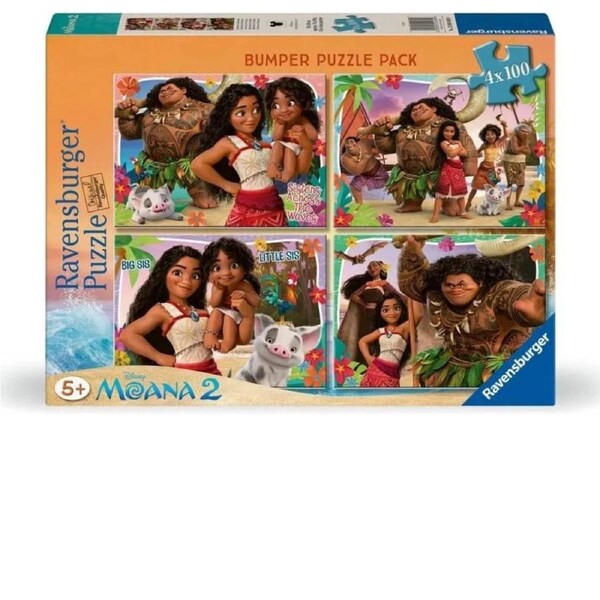 Ravensburger Puzzle 4x100pc - Disney Moana Bumper Pack