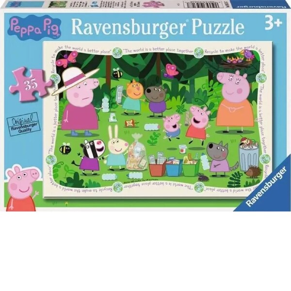 Ravensburger Puzzle 35pc - Peppa Pig Recycle Together!