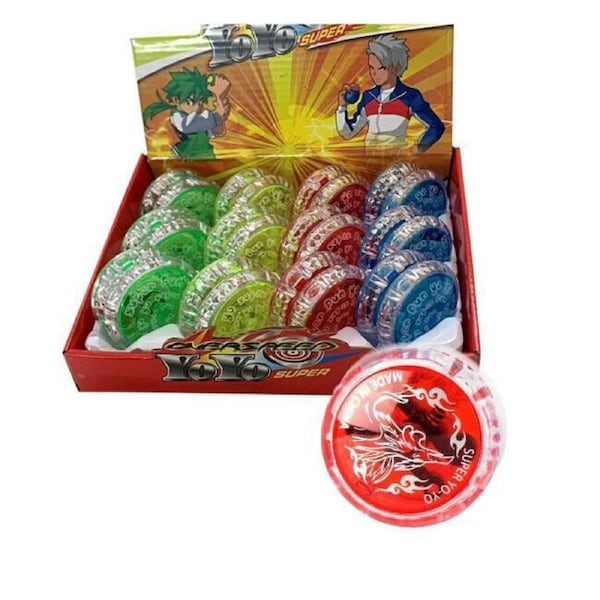12PK Classic Iconic Beginner Yoyo Kids Toy Outdoor Play Round Assorted
