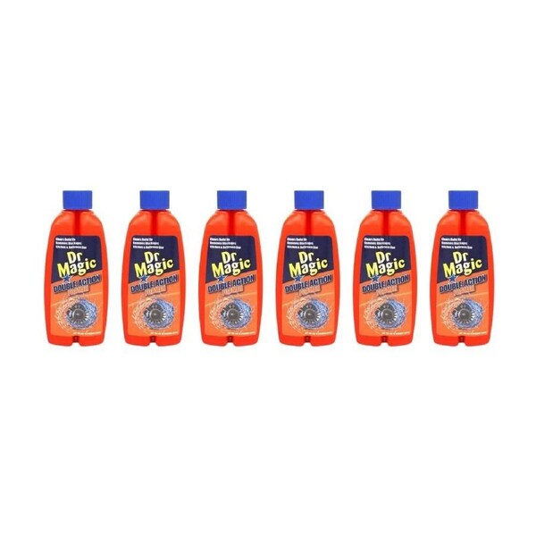 6PK Dr Magic Double Action Foamer Drain Cleaner 500ml Liquid Cleaning Detergent