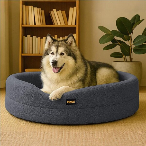 Pawz Pet Orthopedic Calming Bed Memory Foam Dog Sofa Donut Plush Washable XXL