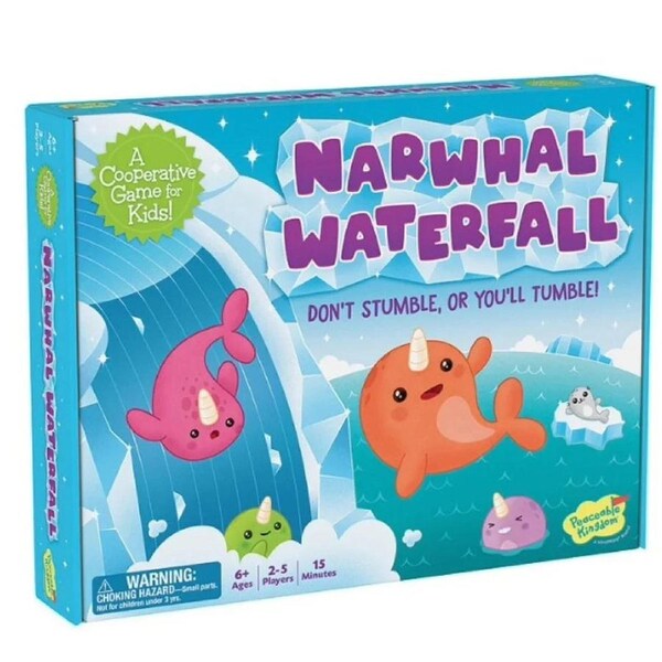 Peaceable Kingdom Narwhal Waterfall Family Game