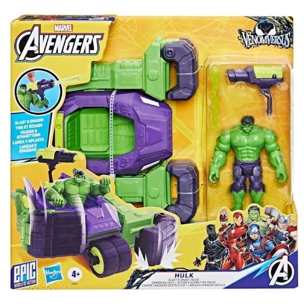 Marvel Avengers VenomVersus Epic World of Action Hulk Blast and Smash Truck