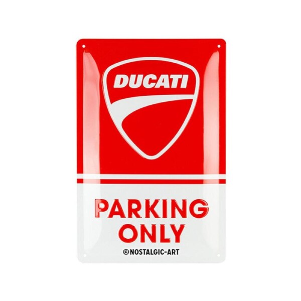 Nostalgic-Art Ducati - Parking Only Metal Decorative Sign Medium 20x30x0.5cm