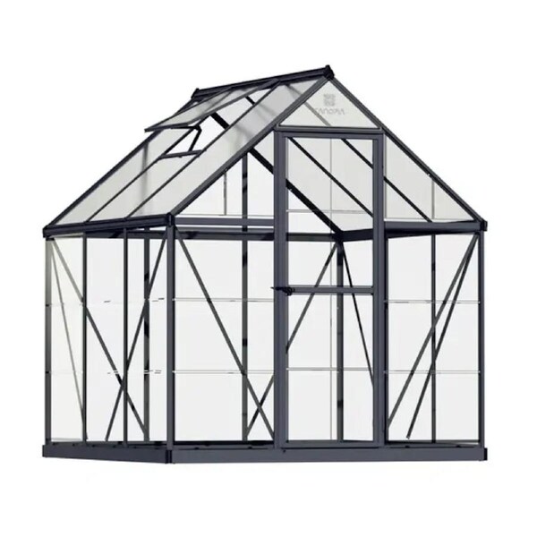 6' x 6' Hybrid Greenhouse - Grey Frame (1.9m x 1.9m)