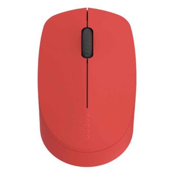 Rapoo M100 2.4Ghz & Bluetooth 3 / 4 Quiet Click Wireless Mouse Red - 1300Dpi Connects Up To 3 Devices, Up To 9 Months Battery Life