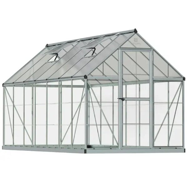 6' x 14' Hybrid Greenhouse - Silver Frame (1.9m x 4.3m)