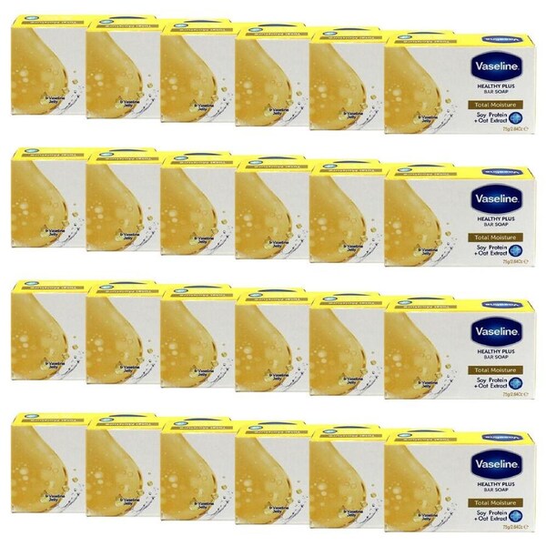 24PK Vaseline Total Moisture Hydrating Soap Cleansing Bar For All Skin Types 75g