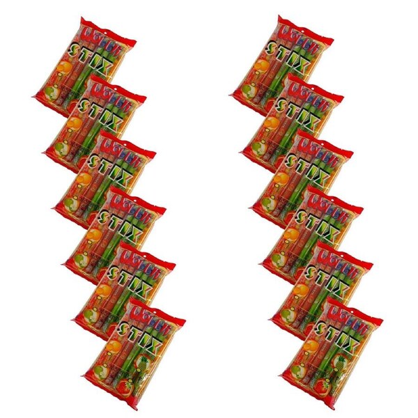 12x 20pc Wobbli Fruit-Filled Jelly Stix Dairy-Free Lollies Candy 20ml Assorted