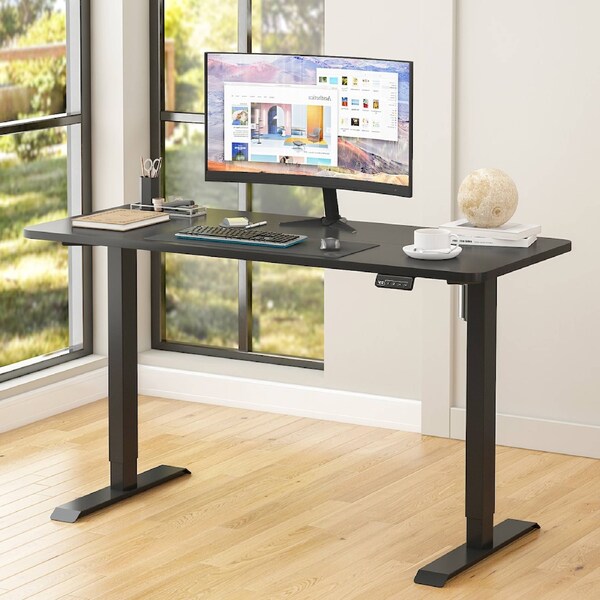 Advwin Electric Standing Desk Height Adjustable Sit Stand Desk with Memory Lifting 120cm Black