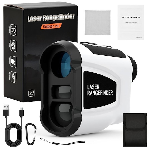 Advwin 1200m Laser Golf Rangefinder with Slope, Flag Lock, 6X Magnification