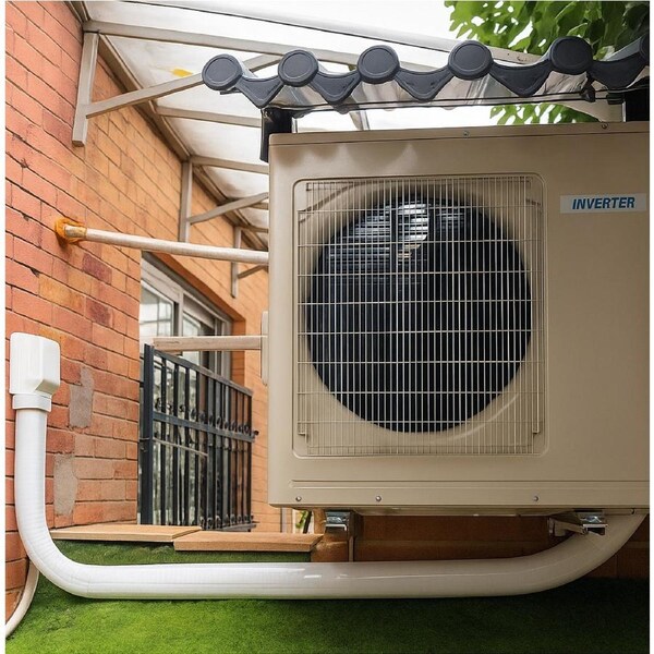 4.8m Mini Split AC Line Set Cover Kit – PVC Duct for Central Air Conditioner