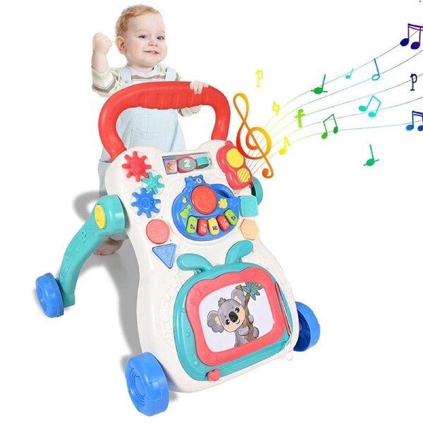 Nevenka Sit-to-Stand Learning Walker Multifunctional Music Drawing Toy
