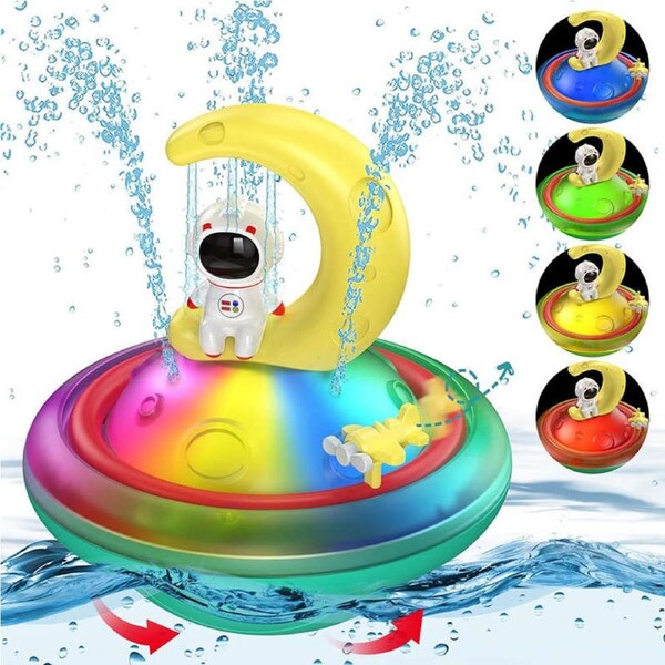 Nevenka Baby Bath Toys with LED Automatic Spray Water for Bathtub Pool-Moon