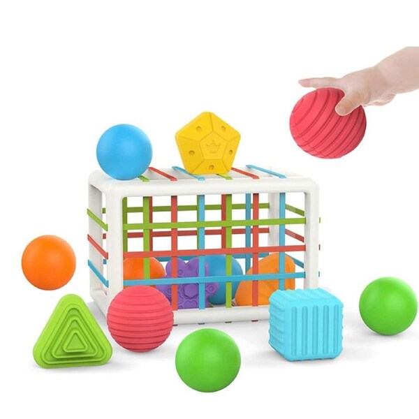 Nevenka Shape Sorter Block for Baby 3 Months+ Montessori Developmental Toys