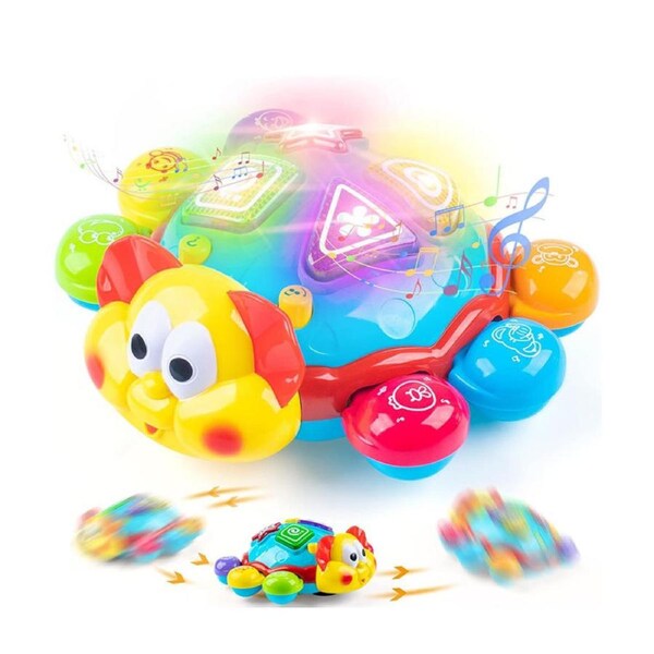 Nevenka Baby Crawling Toys with Music Bilingual Learning Light Up Ladybug
