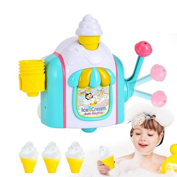 Nevenka Ice Cream Bubble Maker for Toddler Pretend Cake Play Toys Set