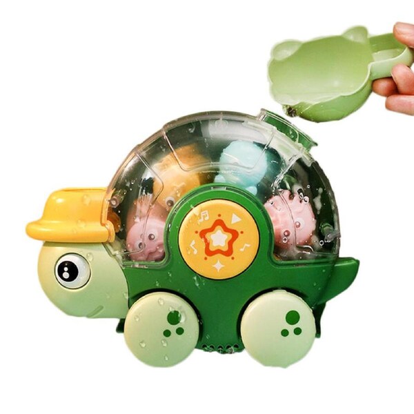 Nevenka Turtle Bath Toys for Baby 18 Months+ Bathtub Spinning Waterwheel