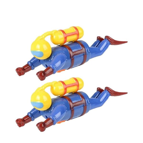 Nevenka 2 Pcs Wind Up Scuba Diver Toys for Children Fun Bathtub Toys
