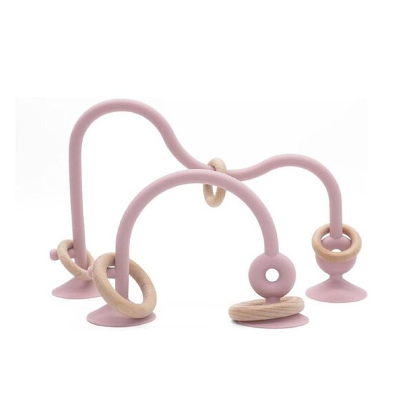 Nevenka High Chair Toys with Suction Cups for Toddler 6 Months+ Teether-Pink