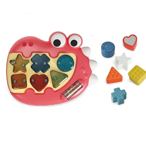 Nevenka Light up Musical Shape Sorter for Toddler Birthday Gift-Red
