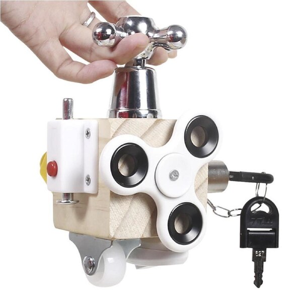 Nevenka Baby Busy Cube for Airplane Car Ride Montessori Learning Toys-A