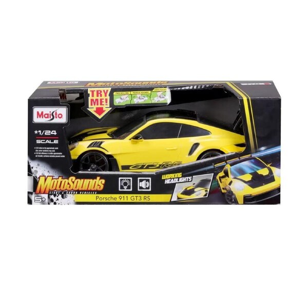 Maisto Fresh Metal MotoSounds Light and Sound Vehicle Porsche 911 GT3 RS 1:24 Scale Vehicle