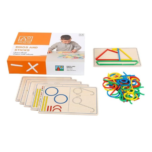 100pc TFL Rings and Sticks Motor Skills Educational Toy Kids/Children - 3y+