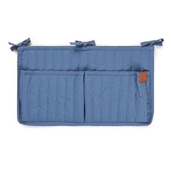 Fabelab 100% Cotton Quilted Crib or Wall Pocket Storage Small Vintage Blue