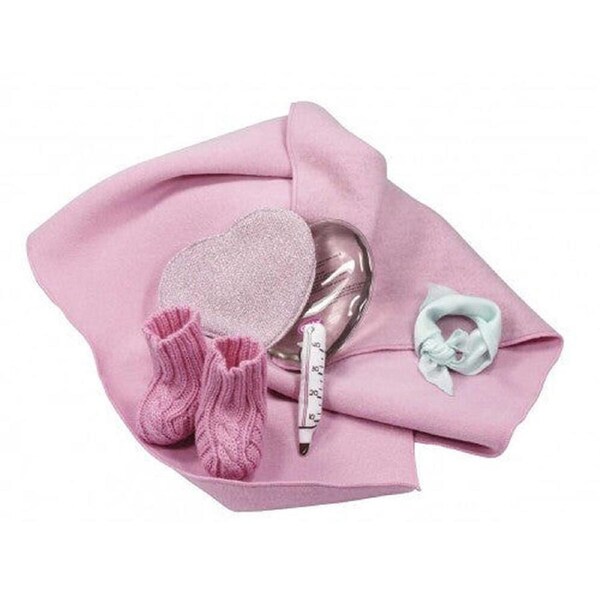 7pc Gotz Accessories Get Well & Bedding Set Baby Girl Doll Pink