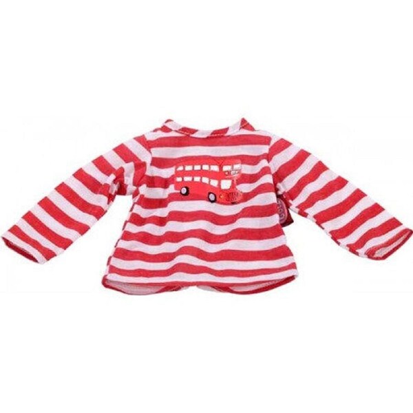 Gotz Wardrobe Red Stripy T-Shirt w/ Bus Baby Doll Clothes 30-33cm