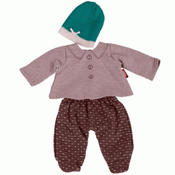 3pc Gotz Wardrobe Grey Polo Shirt Spotty Trouser & Cap Baby Doll Clothes 30-33cm