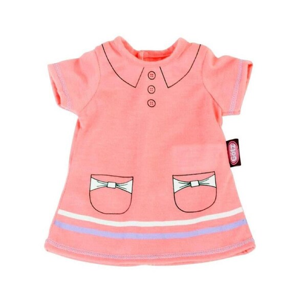 Gotz Wardrobe Pink Polo Dress Baby Girl Doll Clothes 45-50cm