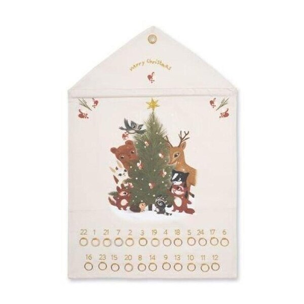 Fabelab Christmas Woodland Advent Calendar Xmas Hanging Decoration 50x76cm