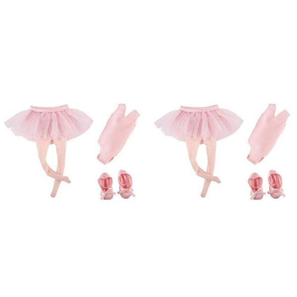 2x 3pc Kruselings Pink Ballet Outfit Baby Girl Doll Clothes Set 23cm