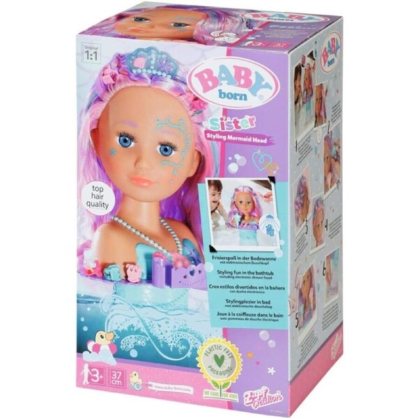 BABY born Sister Styling Mermaid Head