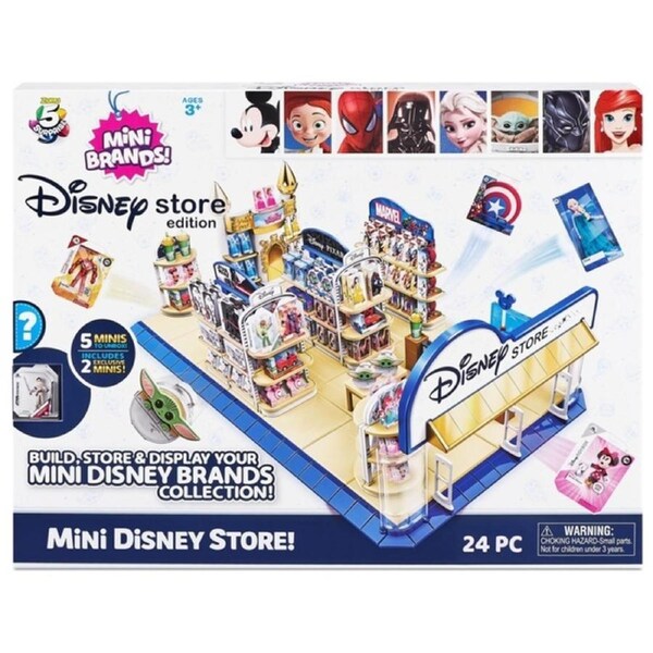 Zuru 5 Surprise Toy Mini Brands Disney Store Playset with 2 Exclusive Minis