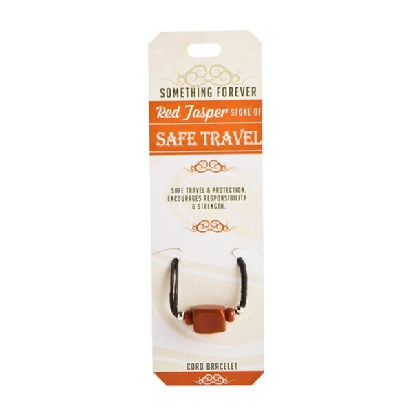 Wishstone Red Jasper Leather Cord Bracelet Women's Jewellery 5x9x1cm