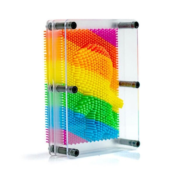 MDI Bright Rainbow 3D Push Pin Art Kids Desktop Toy 12.5x5.5x17.8cm