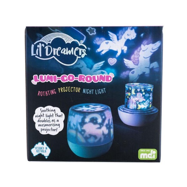 Lil Dreamers Glowing Rotating LED Projector Unicorn 12.9x12.9x12.9cm