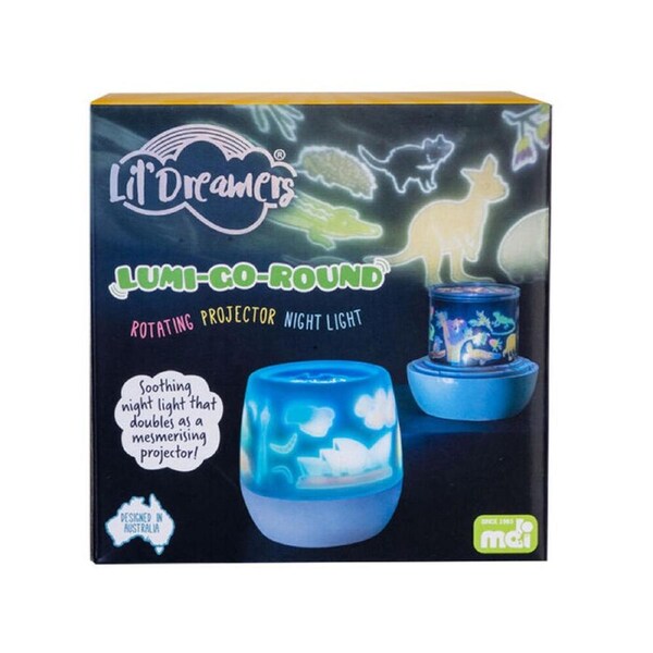 Lil Dreamers Glowing Rotating LED Projector Australiana 12.9x12.9x12.9cm