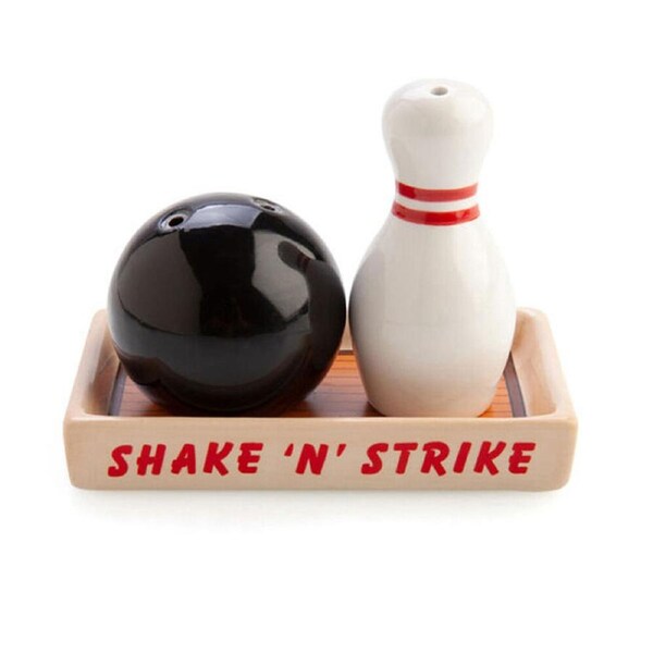 2pc Flavour Mates 3D Salt & Pepper Shaker Duo Set 11x7x9cm Bowling Ball Pin