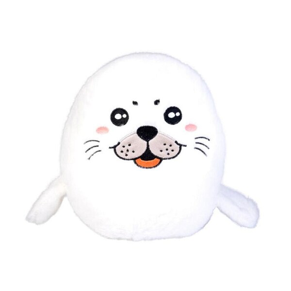 Smooshos Pal Squishy Velour Plushie Kids Toy 22x16x22cm Harp Seal Pup