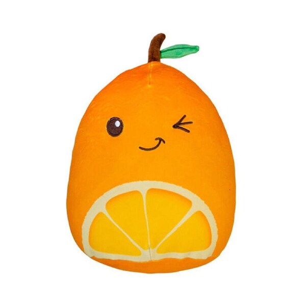 Smooshos Pal Squishy Velour Plushie Kids Toy 22x16x22cm Orange Fruit