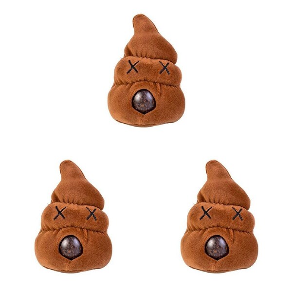 3PK PBJ Plush Ball Jellies Squishy Filled Childrens Toy 8x8x12cm Poop