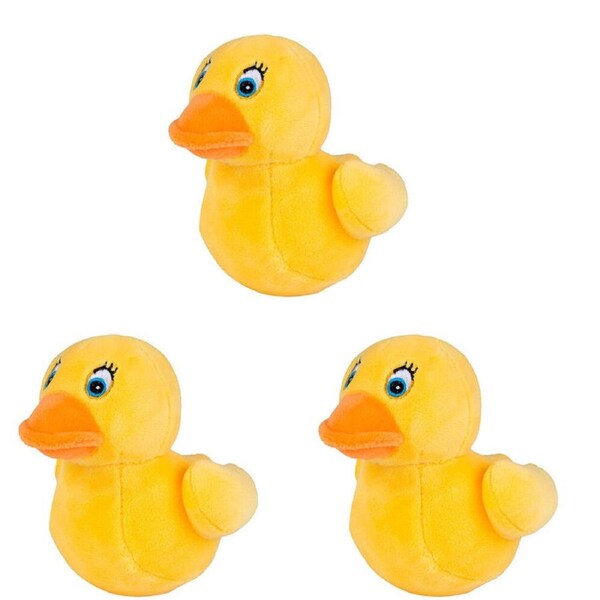 3PK PBJ Plush Ball Jellies Squishy Filled Childrens Toy 11x13x12cm Duckies