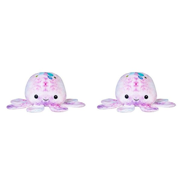 2PK Smooshos Pal Squishy Velour Plushie Kids Toy 22x16x22cm Tie Dye Jellyfish V2