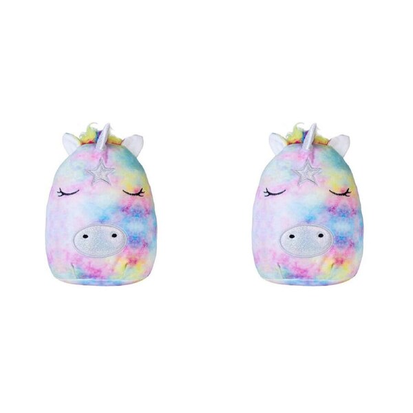 2PK Smooshos Pal Squishy Velour Plushie Kids Toy 22x16x22cm Tie Dye Unicorn
