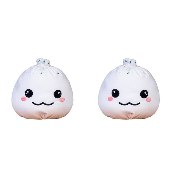 2x Smooshos Pal Squishy Soft Velour Plushie Kids Toy 23x18x27cm Steamed Bun