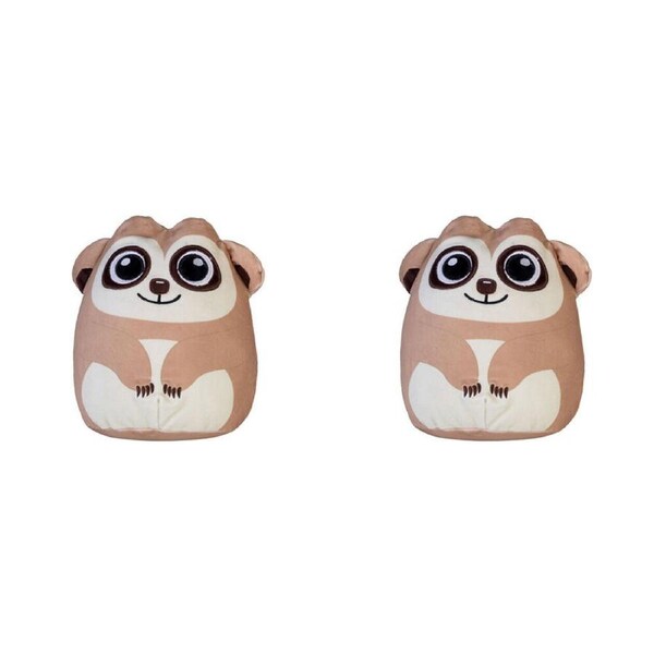 2PK Smooshos Pal Squishy Super Soft Velour Plushie Kids Toy 22x16x22cm Meerkat